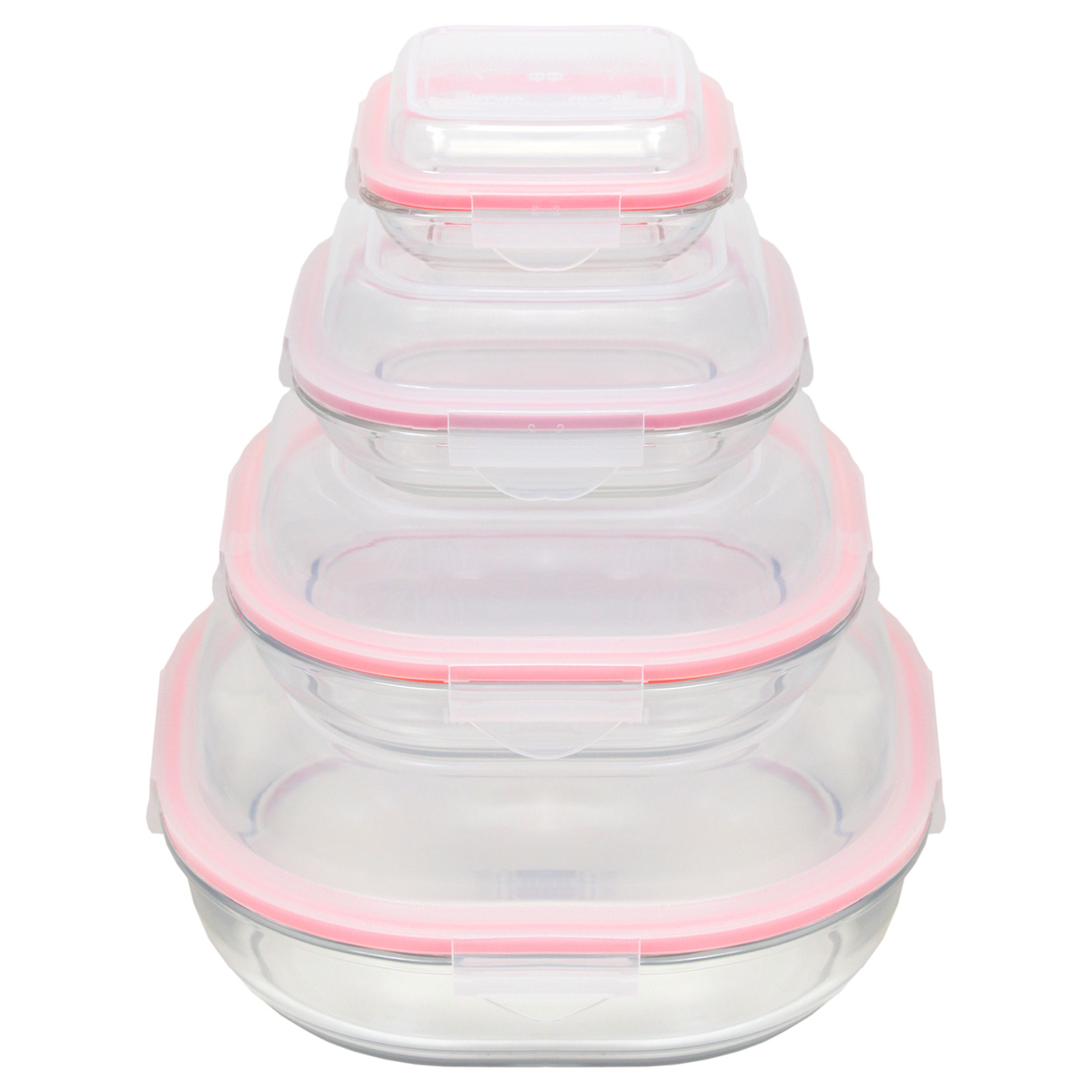 ظرف نگهدارنده لیمون مدل GLASS CONTAINER مجموعه 4 عددی