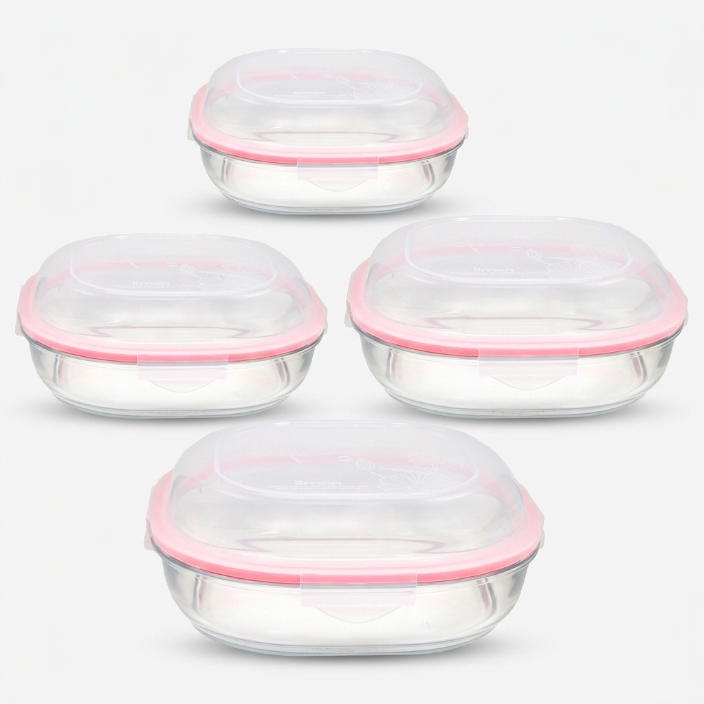 ظرف نگهدارنده لیمون مدل GLASS 2049 مجموعه 4 عددی